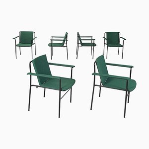 Italian Movie Chairs attributed to Mario Marenco for Poltrona Frau, 1980s, Set of 6-GDD-1444426