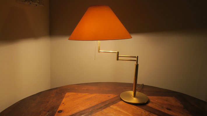 Italian Multi-Adjustable Brass Table Lamp from Relux Milano, 1970s-ED-1802827