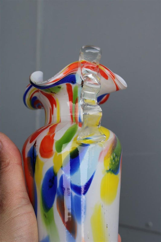 Italian Multi Colored Murano Glass Jar, 1960s