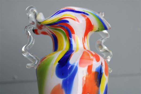 Italian Multi Colored Murano Glass Jar, 1960s-EH-1251774