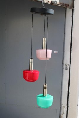 Italian Multicolor Suspension Light from Vistosi, 1950s-EH-1757025