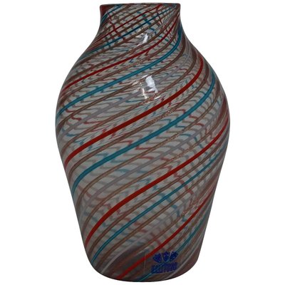 Italian Multicolored Canne Vase from Fratelli Toso, 1965-KJP-1149089