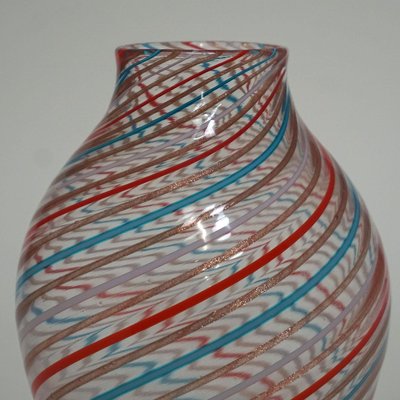 Italian Multicolored Canne Vase from Fratelli Toso, 1965-KJP-1149089