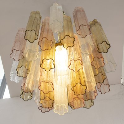 Italian Multicolored Tronchi Murano Glass Chandelier, 1990s-MPO-1761746