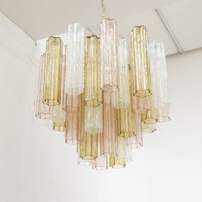 Italian Multicolored Tronchi Murano Glass Chandelier, 1990s-MPO-1761746