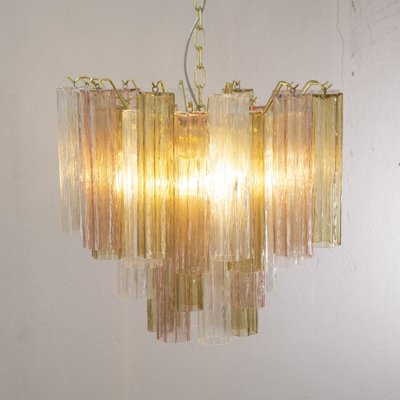 Italian Multicolored Tronchi Murano Glass Chandelier, 1990s-MPO-1761746