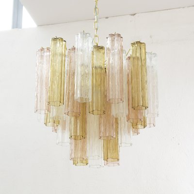 Italian Multicolored Tronchi Murano Glass Chandelier, 1990s-MPO-1761746