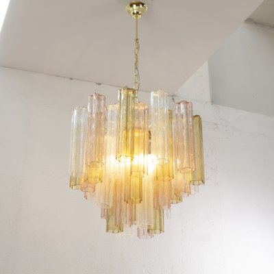 Italian Multicolored Tronchi Murano Glass Chandelier, 1990s-MPO-1761746