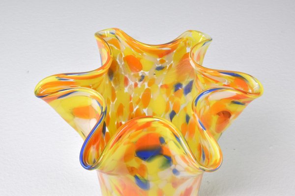 Italian Multicolour Murano Glass Vase, 1970s-GXL-1732344