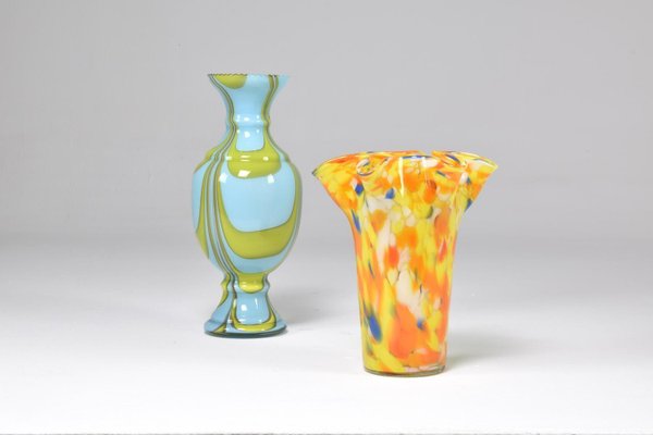 Italian Multicolour Murano Glass Vase, 1970s-GXL-1732344