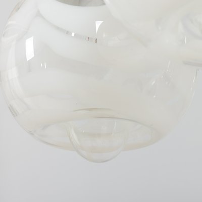 Italian Murano 2-Color Glass Shades Chandelier in the Style of Mazzega, 1970s-UE-1115853