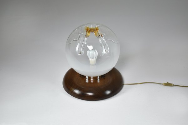 Italian Murano Boule Table Lamp, 1970s-GXL-1135350