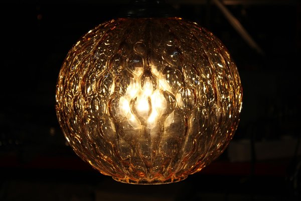 Italian Murano Brass Chandelier from Venini, 1950s-EH-1251775