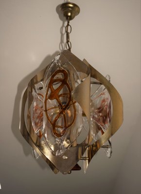 Italian Murano Ceiling Lamp from Mazzega, 1970s-VA-786224