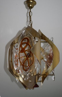 Italian Murano Ceiling Lamp from Mazzega, 1970s-VA-786224