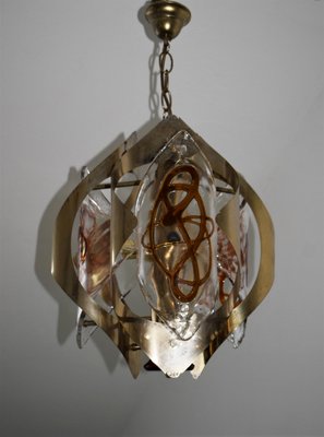 Italian Murano Ceiling Lamp from Mazzega, 1970s-VA-786224