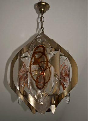 Italian Murano Ceiling Lamp from Mazzega, 1970s-VA-786224