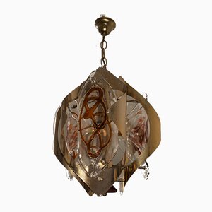 Italian Murano Ceiling Lamp from Mazzega, 1970s-VA-786224