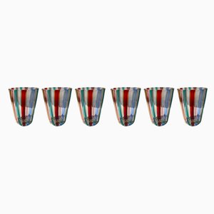 Italian Murano Drinking Set in the style of Gio Ponti, Set of 6-TKI-1097927