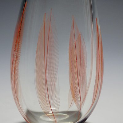 Italian Murano Feathers Vase by Archimede Seguso, 1956-KJP-1149512