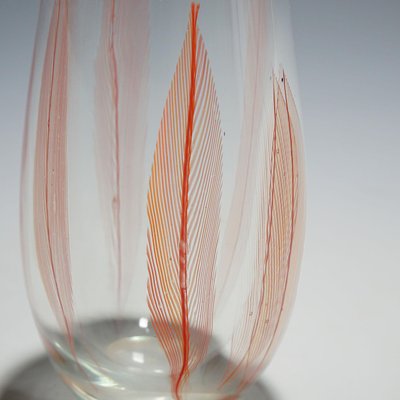 Italian Murano Feathers Vase by Archimede Seguso, 1956-KJP-1149512