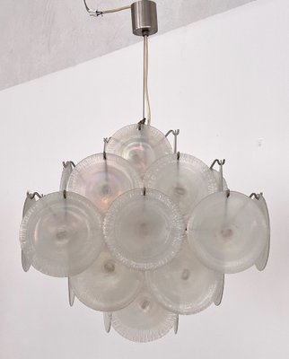 Italian Murano Glass and Brass Chandelier by Carlo Nason for Mazzega, 1970s-VNE-1822973