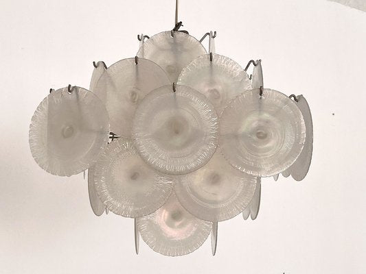 Italian Murano Glass and Brass Chandelier by Carlo Nason for Mazzega, 1970s-VNE-1822973