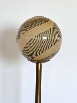 Italian Murano Glass and Brass Floor Lamp, 1970s-VNE-1800292