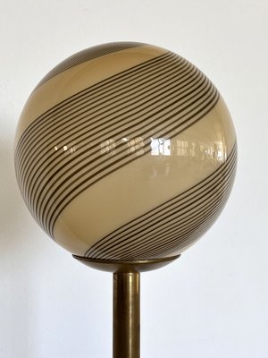 Italian Murano Glass and Brass Floor Lamp, 1970s-VNE-1800292