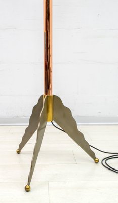 Italian Murano Glass and Brass Floor Lamp from Relco Milano, 1980s-FER-671265