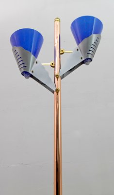 Italian Murano Glass and Brass Floor Lamp from Relco Milano, 1980s-FER-671265