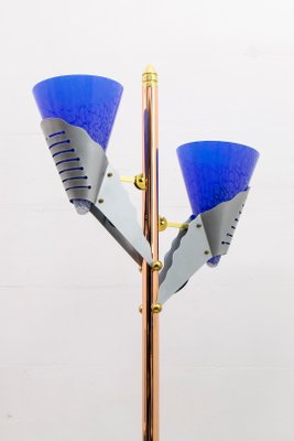 Italian Murano Glass and Brass Floor Lamp from Relco Milano, 1980s-FER-671265