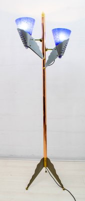 Italian Murano Glass and Brass Floor Lamp from Relco Milano, 1980s-FER-671265