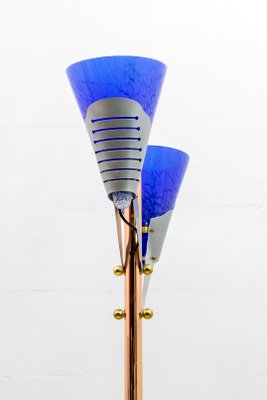 Italian Murano Glass and Brass Floor Lamp from Relco Milano, 1980s-FER-671265