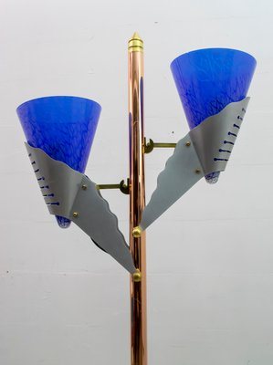 Italian Murano Glass and Brass Floor Lamp from Relco Milano, 1980s-FER-671265