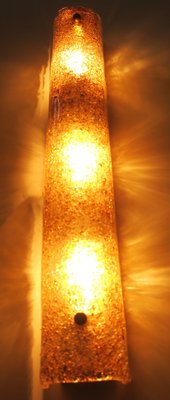 Italian Murano Glass and Brass Gold Fleck Ceiling or Wall Light, 1950s-ED-1754668