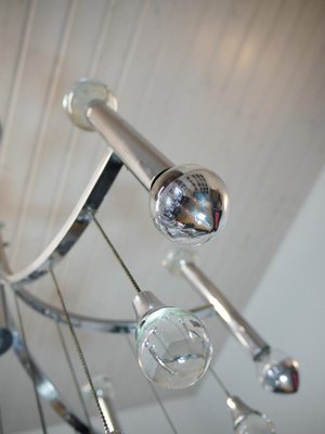 Italian Murano Glass and Chrome Chandelier by Sciolari-DEK-1110748