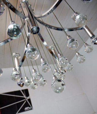 Italian Murano Glass and Chrome Chandelier by Sciolari-DEK-1110748