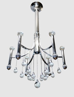 Italian Murano Glass and Chrome Chandelier by Sciolari-DEK-1110748