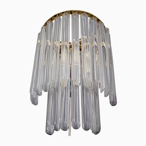 Italian Murano Glass and Gilt Brass Sconce by Paolo Venini for Camer, 1960s-DEK-553597