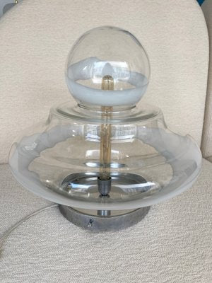 Italian Murano Glass and Metal Lamp by Mazzega, 1970s-FUE-1080568