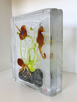 Italian Murano Glass Aquarium with Sea Animals, 2010s-VNE-1816868