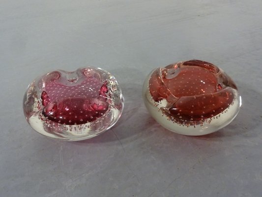 Italian Murano Glass Ashtrays, 1960s, Set of 2-RDW-619977