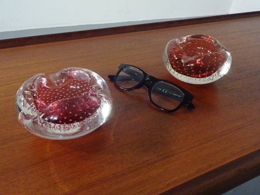 Italian Murano Glass Ashtrays, 1960s, Set of 2-RDW-619977