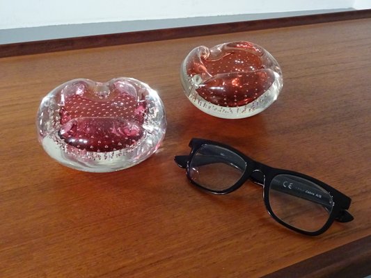 Italian Murano Glass Ashtrays, 1960s, Set of 2-RDW-619977