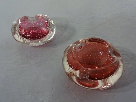 Italian Murano Glass Ashtrays, 1960s, Set of 2-RDW-619977