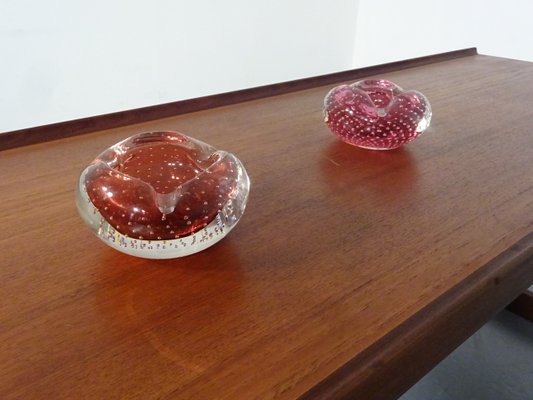 Italian Murano Glass Ashtrays, 1960s, Set of 2-RDW-619977