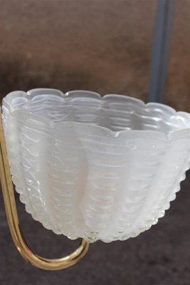 Italian Murano Glass & Brass Ceiling Lamp from Barovier & Toso, 1940s-EH-595143