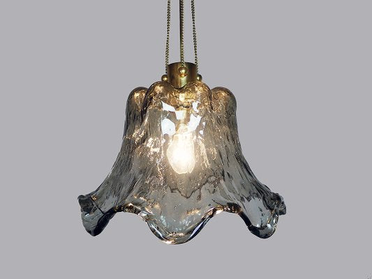 Italian Murano Glass & Brass Ceiling Lamp from Mazzega, 1960s-DEK-554879