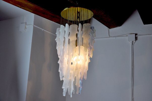 Italian Murano Glass Ceiling Lamp by Albano Poli for Poliarte, 1970s-EJE-892777